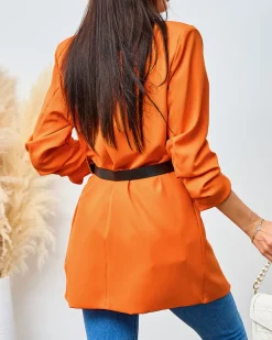 Online Marynarka damska z paskiem Bluzy|Kurtki / Marynarki / Płaszcze