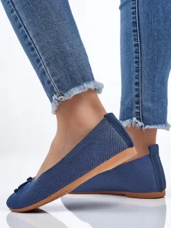 New Materiałowe damskie baleriny Magger Baleriny Klasyczne