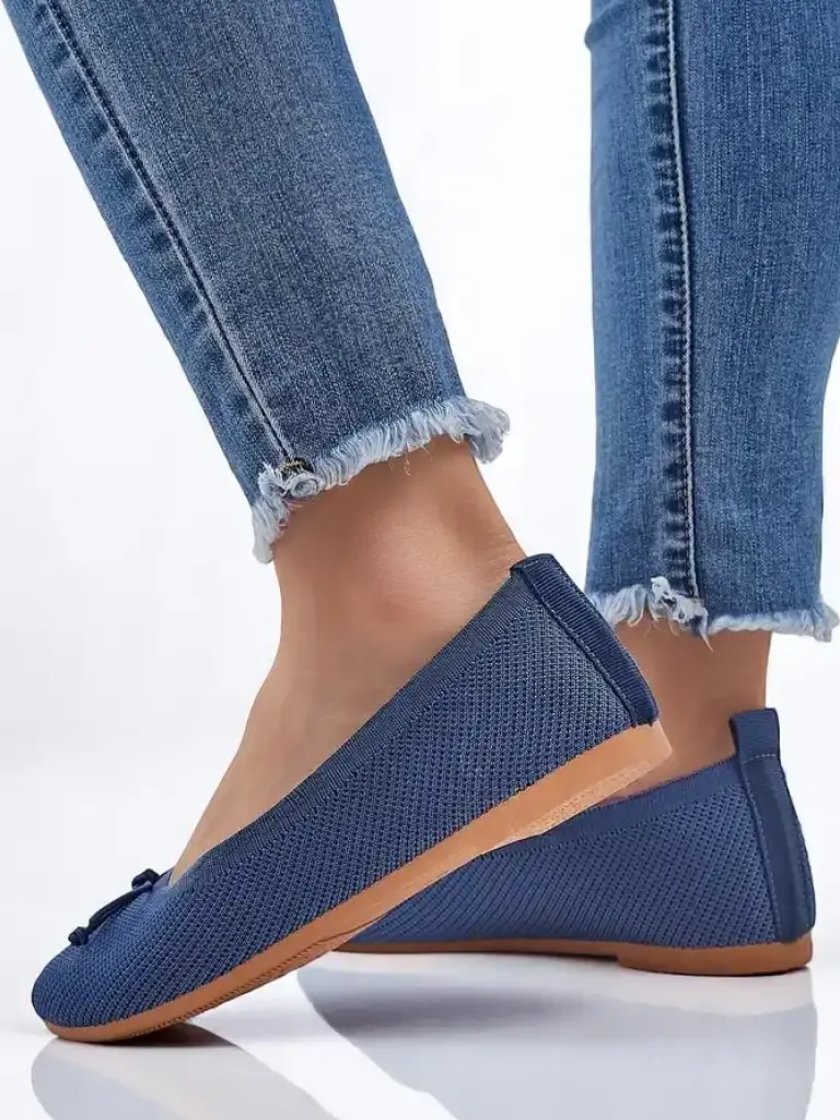 New Materiałowe damskie baleriny Magger Baleriny Klasyczne