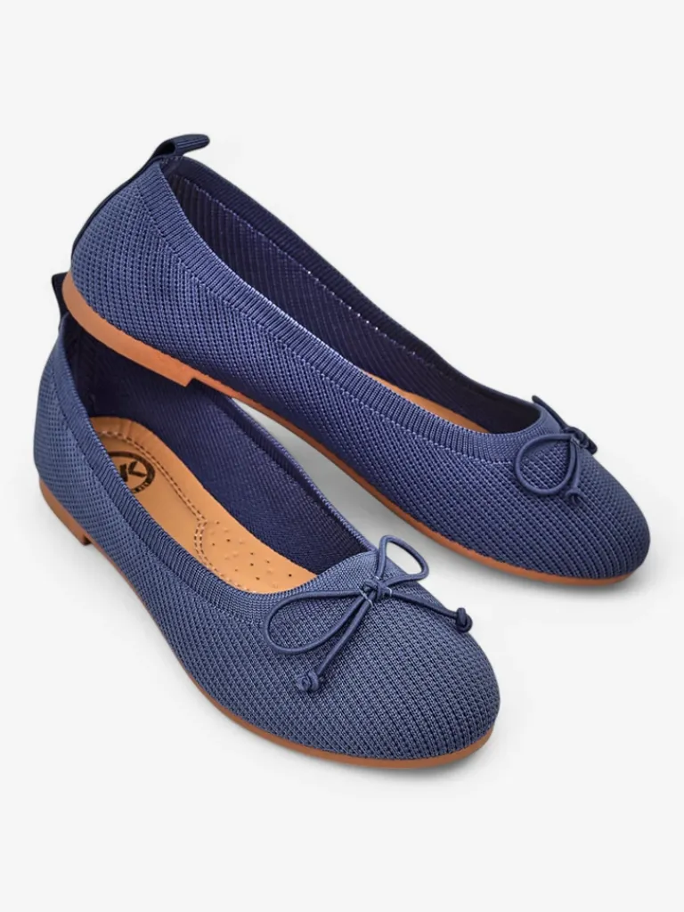 New Materiałowe damskie baleriny Magger Baleriny Klasyczne