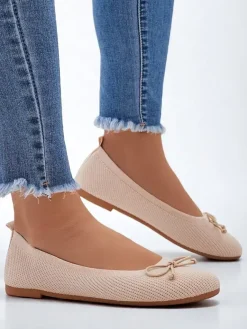 New Materiałowe damskie baleriny Magger Baleriny Klasyczne