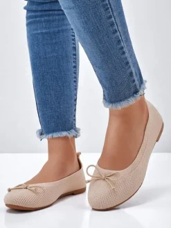 New Materiałowe damskie baleriny Magger Baleriny Klasyczne