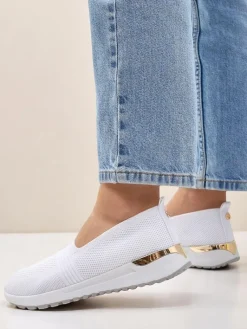 Best Materiałowe damskie półbuty slip on Perfeti Półbuty|Trampki