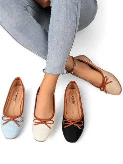 Outlet Matowe damskie baleriny Saaferr Baleriny Klasyczne