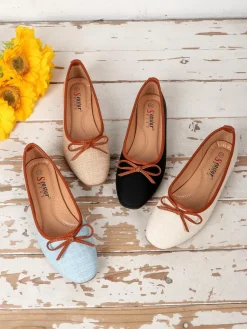 Outlet Matowe damskie baleriny Saaferr Baleriny Klasyczne