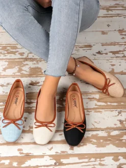 Outlet Matowe damskie baleriny Saaferr Baleriny Klasyczne