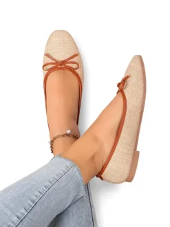 Outlet Matowe damskie baleriny Saaferr Baleriny Klasyczne