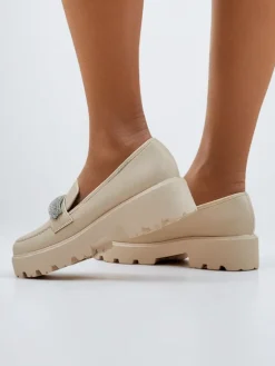 Sale Mokasyny damskie z cyrkoniami Emerne Mokasyny Na Płaskiej Podeszwie