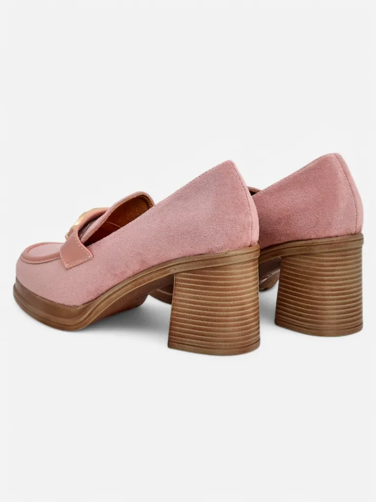 Clearance Mokasyny damskie na słupku Qeroy Mokasyny Na Obcasie