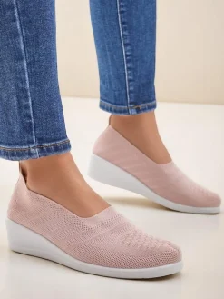 Clearance Mokasyny damskie na niskim koturnie Epoles Mokasyny Na Obcasie