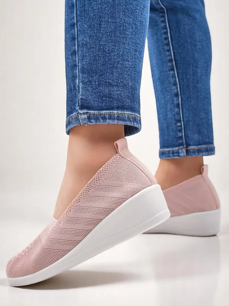 Clearance Mokasyny damskie na niskim koturnie Epoles Mokasyny Na Obcasie