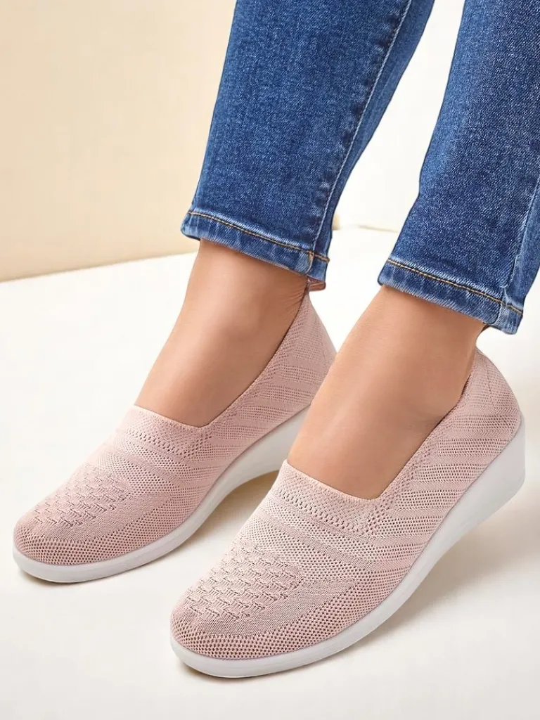 Clearance Mokasyny damskie na niskim koturnie Epoles Mokasyny Na Obcasie