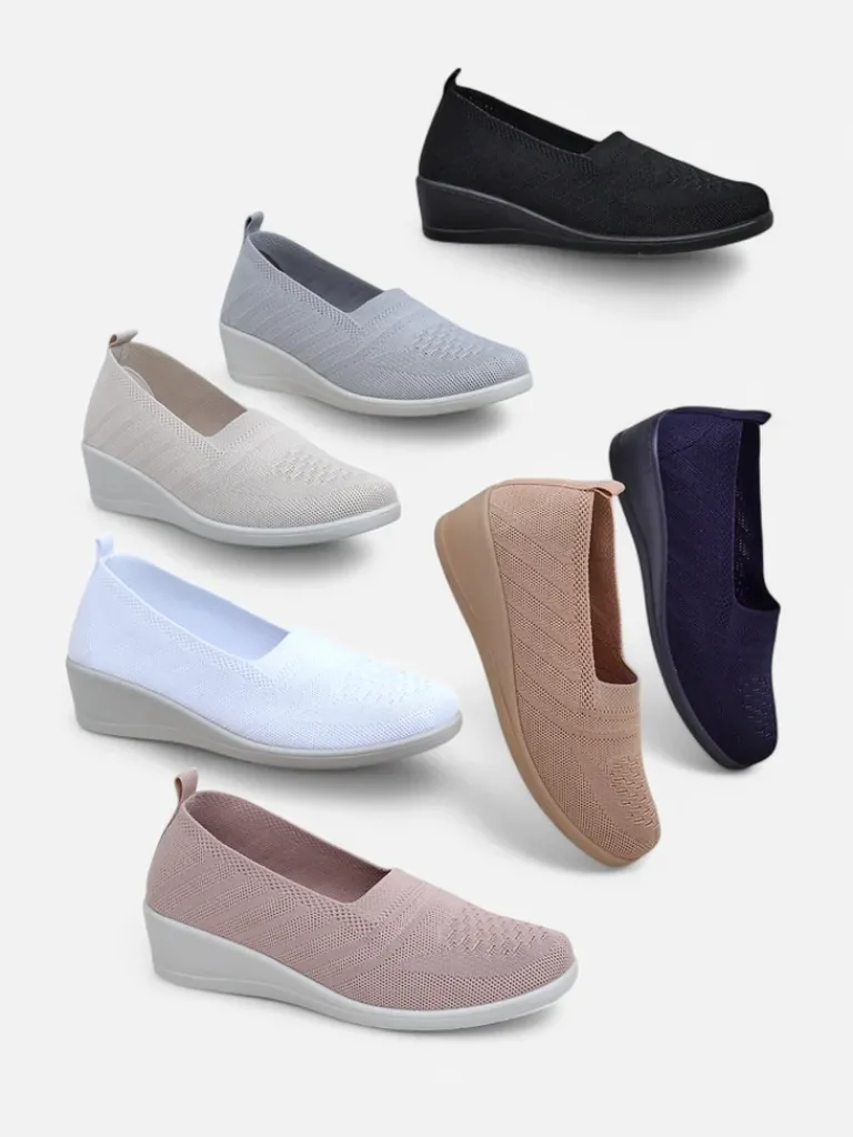 Clearance Mokasyny damskie na niskim koturnie Epoles Mokasyny Na Obcasie