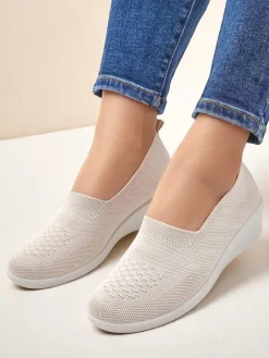 New Mokasyny damskie na niskim koturnie Epoles Mokasyny Na Obcasie