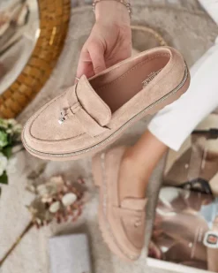 Sale Mokasyny damskie z cyrkoniami Ali Mokasyny Na Płaskiej Podeszwie