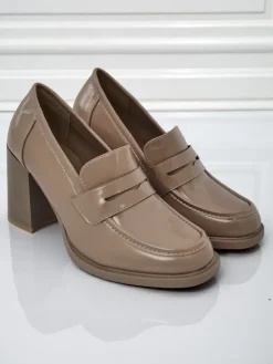 Discount Mokasyny damskie na obcasie Minerva Mokasyny Na Obcasie