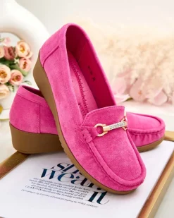 Sale Mokasyny damskie eko zamszowe Ewo Półbuty|Mokasyny Na Płaskiej Podeszwie