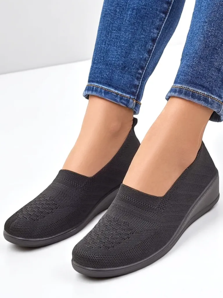 Hot Mokasyny damskie na niskim koturnie Epoles Mokasyny Na Obcasie