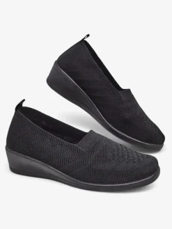 Hot Mokasyny damskie na niskim koturnie Epoles Mokasyny Na Obcasie