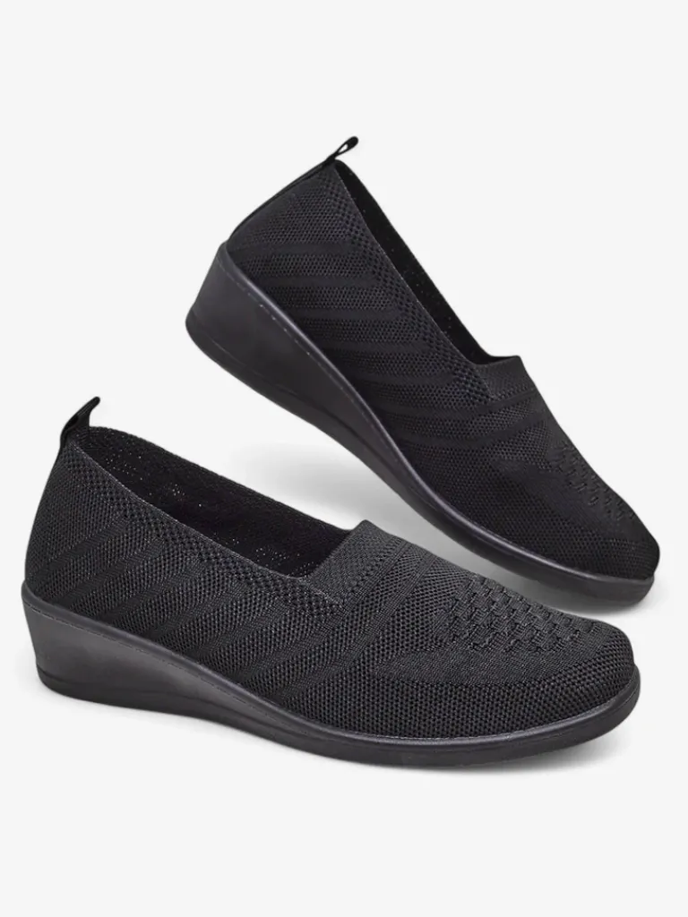 Hot Mokasyny damskie na niskim koturnie Epoles Mokasyny Na Obcasie