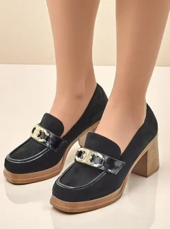 Online Mokasyny damskie na słupku Qeroy Mokasyny Na Obcasie