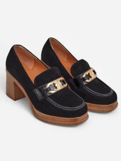 Online Mokasyny damskie na słupku Qeroy Mokasyny Na Obcasie