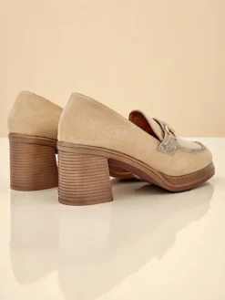Online Mokasyny damskie na słupku Apareus Mokasyny Na Obcasie