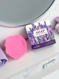 Sale Mydełko glicerynowe w kształcie kwiatu Lawenda Artykuły Chemiczne|Higiena I Zdrowie