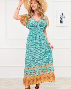 New Niebieska letnia sukienka damska Sukienki Letnie|Plus Size