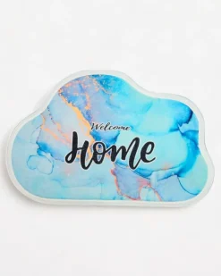 Outlet Niebieski dywanik wycieraczka 40x60 Dywany|Dekoracje I Ozdoby