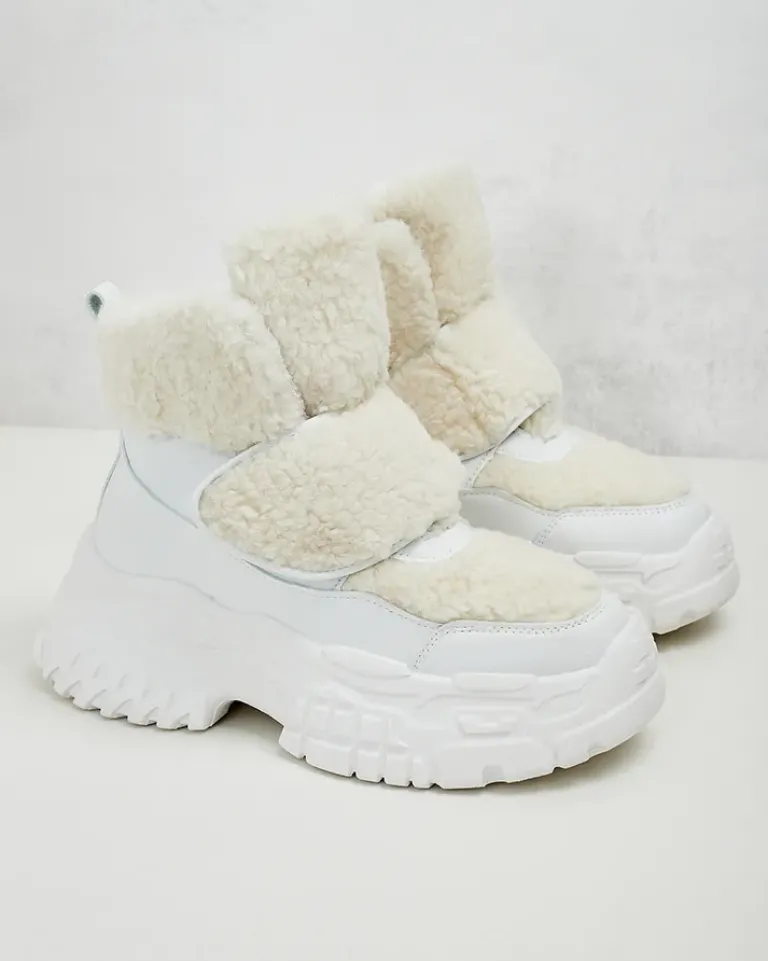 New Śniegowce damskie z kożuszkiem Segulla Śniegowce|Botki Z Grubym Ociepleniem