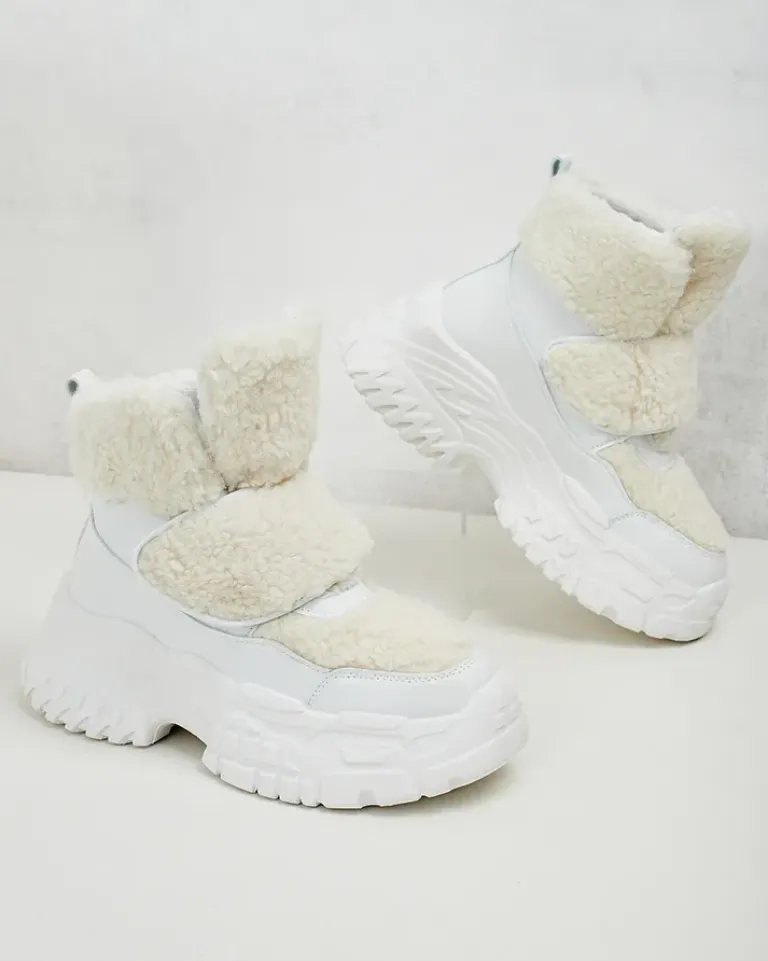 New Śniegowce damskie z kożuszkiem Segulla Śniegowce|Botki Z Grubym Ociepleniem