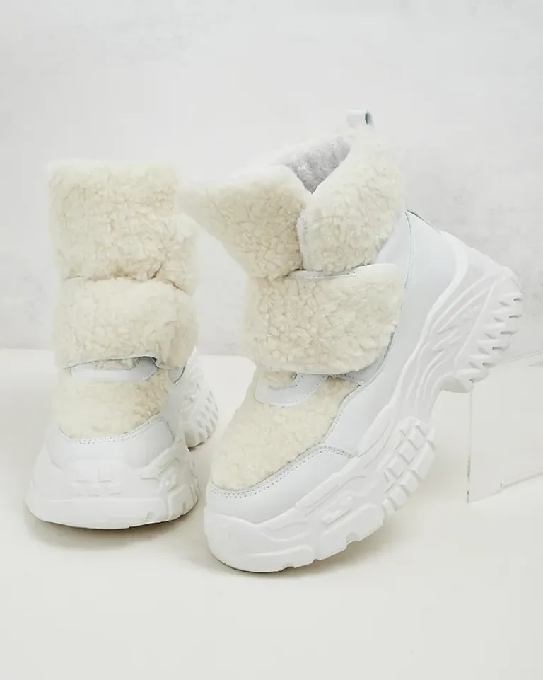 New Śniegowce damskie z kożuszkiem Segulla Śniegowce|Botki Z Grubym Ociepleniem