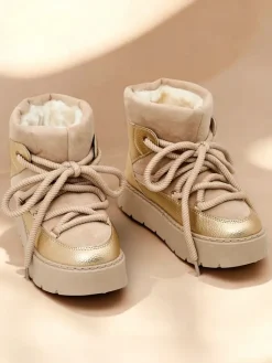 Sale Śniegowce damskie sznurowane Iniuc Śniegowce|Botki Z Delikatnym Ociepleniem