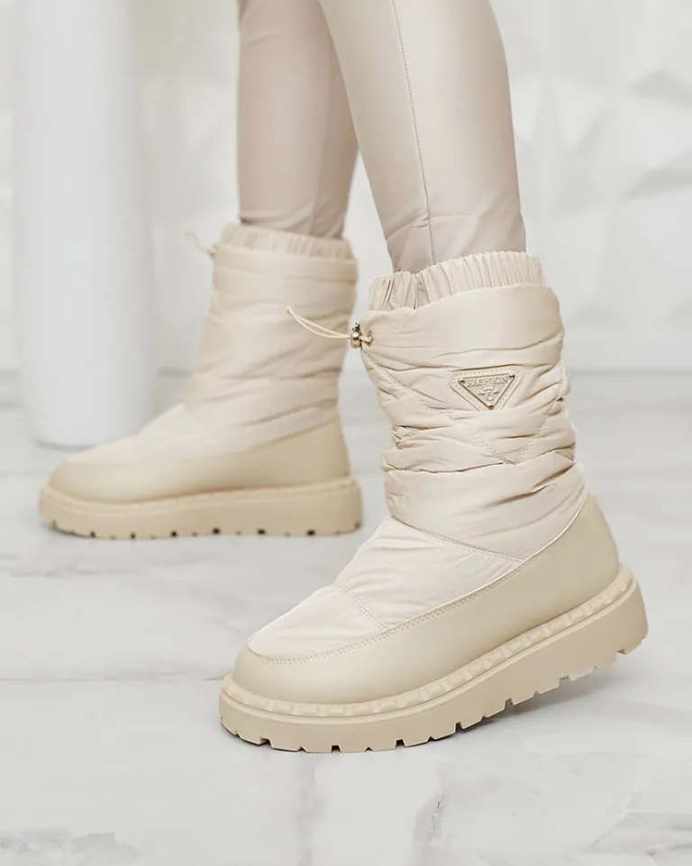 Śniegowce damskie Eomlla Botki Z Grubym Ociepleniem|Botki Na Platformie