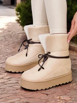 Śniegowce damskie sznurowane Wdeno Śniegowce