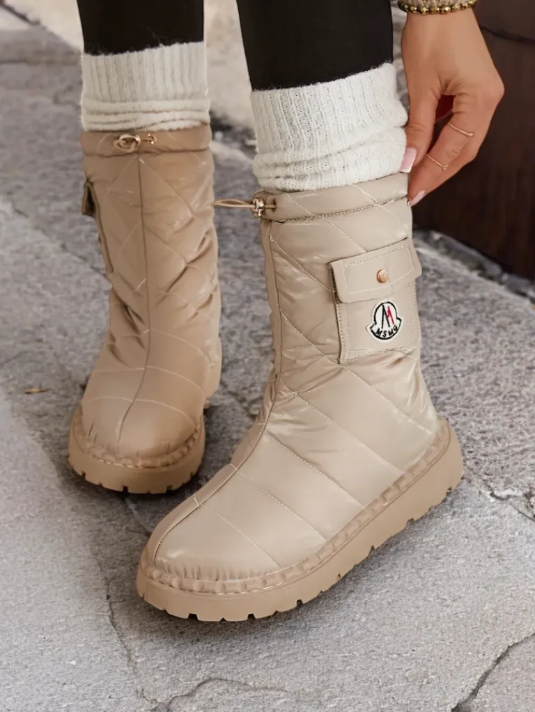 Śniegowce damskie Eloig Śniegowce|Botki Z Delikatnym Ociepleniem