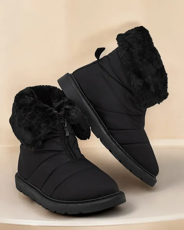 Best Śniegowce damskie Nesisa Botki Z Delikatnym Ociepleniem|Botki Na Płaskim Obcasie
