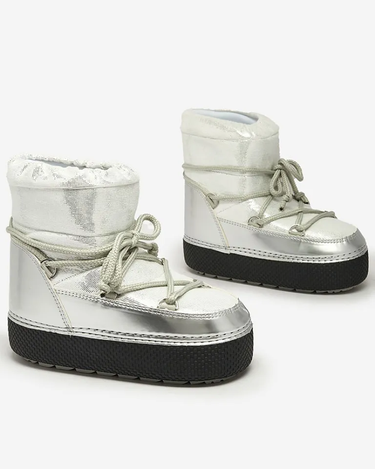 Śniegowce damskie sznurowane Yevnoie Śniegowce|Botki Z Delikatnym Ociepleniem