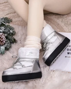 Śniegowce damskie sznurowane Yevnoie Śniegowce|Botki Z Delikatnym Ociepleniem