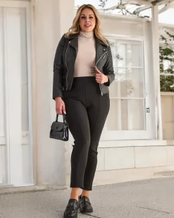 Best Ocieplane damskie spodnie typu tregginsy PLUS SIZE Legginsy / Tregginsy|Plus Size