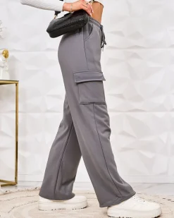 Ocieplane damskie spodnie typu bojówki Spodnie Cargo