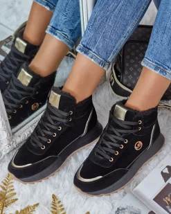 Ocieplane sneakersy damskie z futerkiem Casill Damskie Ocieplane|Sneakersy