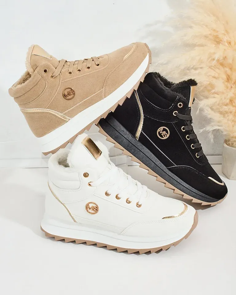 Ocieplane sneakersy damskie z futerkiem Casill Damskie Ocieplane|Sneakersy