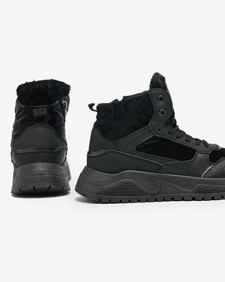 New Ocieplane sneakersy damskie z futerkiem Retodaf Damskie Trapery|Ocieplane