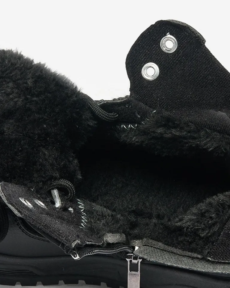 New Ocieplane sneakersy damskie z futerkiem Retodaf Damskie Trapery|Ocieplane