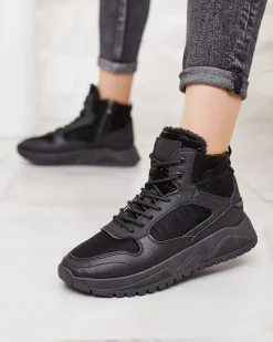 New Ocieplane sneakersy damskie z futerkiem Retodaf Damskie Trapery|Ocieplane