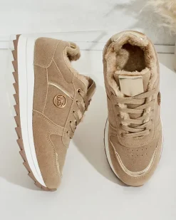 Clearance Ocieplane sneakersy damskie z futerkiem Boris Damskie Ocieplane|Sneakersy