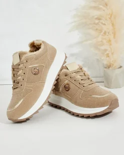 Clearance Ocieplane sneakersy damskie z futerkiem Boris Damskie Ocieplane|Sneakersy