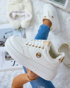 Clearance Ocieplane sneakersy damskie z futerkiem Sofi Damskie Ocieplane|Sneakersy